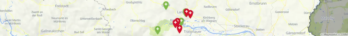 Kartenansicht für Apotheken-Notdienste in der Nähe von Krems (Land) (Niederösterreich)